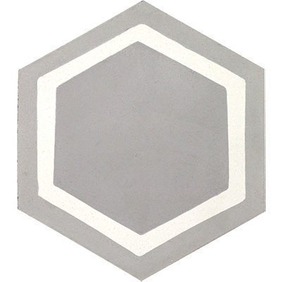 Mission Honeycomb Oxford Gray 8" Hexagon Cement Tile - Avente Tile