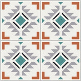 Mission Hopi Gray Hills 8"x8" Encaustic Cement Tile - Avente Tile
