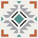 Mission Hopi Gray Hills 8"x8" Encaustic Cement Tile - Avente Tile