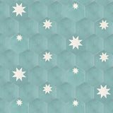 Mission Large Star Aqua 8" Hexagon Cement Tile - Avente Tile