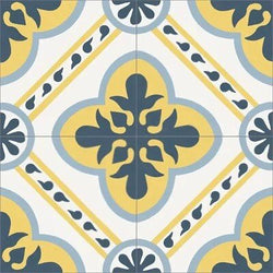 Mission Leeds Navy 8"x8" Encaustic Cement Tile - Avente Tile