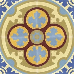 Mission Loire 6 8"x8" Encaustic Cement Tile - Avente Tile