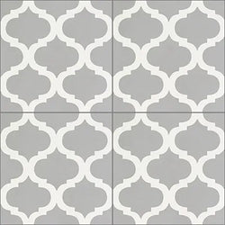 Mission Malaga Gris 8"x8" Encaustic Cement Tile - Avente Tile