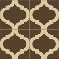 Mission Malaga Mondo Brown 8"x8" Encaustic Cement Tile - Avente Tile