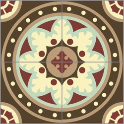 Mission Mariah Red 8"x8" Encaustic Cement Tile - Avente Tile