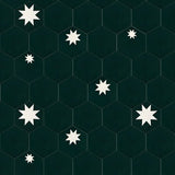 Mission Medium Star Black 8" Hexagon Cement Tile - Avente Tile