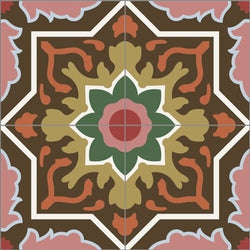 Mission Melilla Real 8"x8" Encaustic Cement Tile - Avente Tile