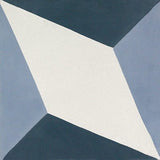 Mission Mondo Harlequin Navy 8"x8" Encaustic Cement Tile - Avente Tile