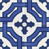 Mission Monte Carlo Blue 8"x8" Encaustic Cement Tile - Avente Tile