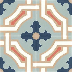 Mission Monte Carlo Sage 8"x8" Encaustic Cement Tile - Avente Tile