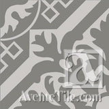 Mission New Castle Gray 8"x8" Encaustic Cement Tile - Avente Tile