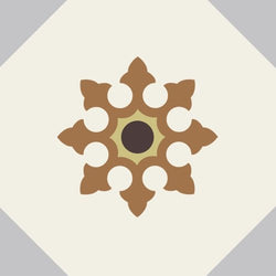 Mission Octagon Flower Pattern 1 8"x8" Encaustic Cement Tile - Avente Tile