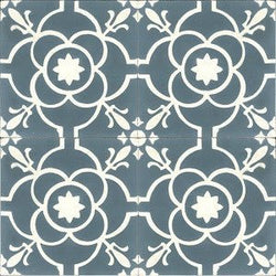 Mission Paris Blue 8"x8" Encaustic Cement Tile - Avente Tile