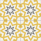Mission Paso Doble Sun 8"x8" Encaustic Cement Tile - Avente Tile