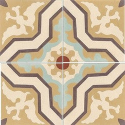 Mission Pescadero Cafe 8"x8" Encaustic Cement Tile - Avente Tile