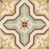 Mission Pescadero Cafe 8"x8" Encaustic Cement Tile - Avente Tile