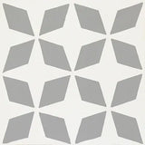 Mission Petite Rhomboid Star Gris 8"x8" Encaustic Cement Tile - Avente Tile
