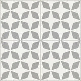 Mission Petite Rhomboid Star Gris 8"x8" Encaustic Cement Tile - Avente Tile