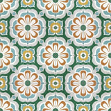 Mission Renatus Green 8"x8" Encaustic Cement Tile - Avente Tile