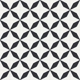Mission Rhomboid Star Black 8"x8" Encaustic Cement Tile - Avente Tile