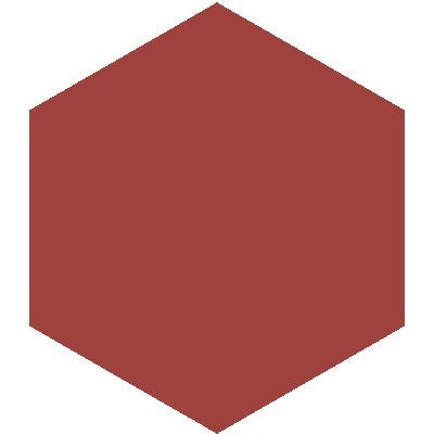 Mission Rojo Palo Alto 8" Hexagon Encaustic Cement Tile - Avente Tile