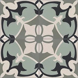 Mission Roquebrune Green 8"x8" Encaustic Cement Tile - Avente Tile