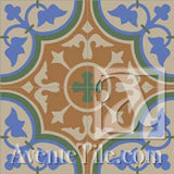 Mission Roseton A 8"x8" Encaustic Cement Tile - Avente Tile