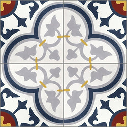 Mission Roseton Ajacci 8"x8" Encaustic Cement Tile - Avente Tile