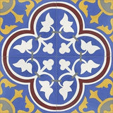 Mission Roseton B 8"x8" Encaustic Cement Tile - Avente Tile