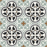 Mission Roseton Sage 8"x8" Encaustic Cement Tile - Avente Tile