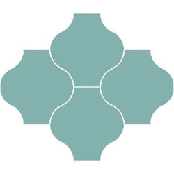 Mission San Felipe Aqua 8"x8" Encaustic Cement Tile - Avente Tile