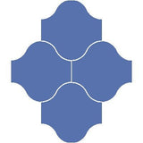 Mission San Felipe Azul Rey 10"x10" Encaustic Cement Tile - Avente Tile