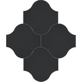 Mission San Felipe Black 10"x10" Encaustic Cement Tile - Avente Tile