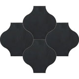 Mission San Felipe Black 8"x8" Encaustic Cement Tile - Avente Tile
