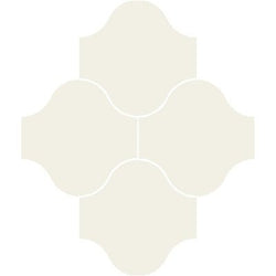 Mission San Felipe Blanc 10"x10" Encaustic Cement Tile - Avente Tile