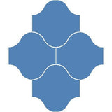 Mission San Felipe Blue Fonce 10"x10" Encaustic Cement Tile - Avente Tile