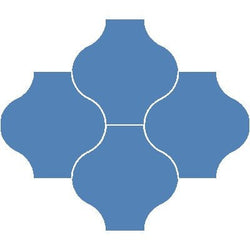 Mission San Felipe Blue Fonce 8"x8" Encaustic Cement Tile - Avente Tile