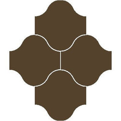 Mission San Felipe Dark Brown 10"x10" Encaustic Cement Tile - Avente Tile
