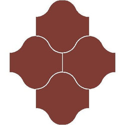 Mission San Felipe D'Hanis Red 10"x10" Encaustic Cement Tile - Avente Tile