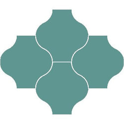 Mission San Felipe Florida Aqua 8"x8" Encaustic Cement Tile - Avente Tile
