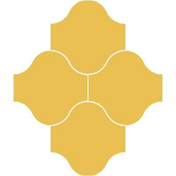 Mission San Felipe Gold 10"x10" Encaustic Cement Tile - Avente Tile
