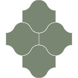 Mission San Felipe Green 10"x10" Encaustic Cement Tile - Avente Tile