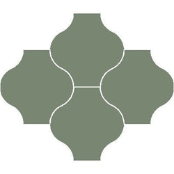 Mission San Felipe Green 8"x8" Encaustic Cement Tile - Avente Tile