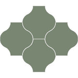 Mission San Felipe Green 8"x8" Encaustic Cement Tile - Avente Tile