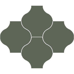 Mission San Felipe Green Asia 8"x8" Encaustic Cement Tile - Avente Tile