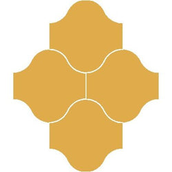 Mission San Felipe Jaune Fonce 10"x10" Encaustic Cement Tile - Avente Tile