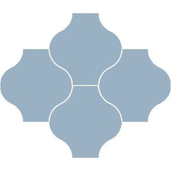 Mission San Felipe Sky Blue 8"x8" Encaustic Cement Tile - Avente Tile