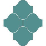 Mission San Felipe Turquoise 10"x10" Encaustic Cement Tile - Avente Tile