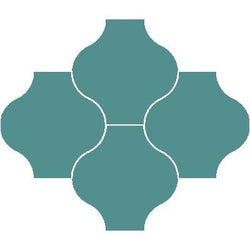 Mission San Felipe Turquoise 8"x8" Encaustic Cement Tile - Avente Tile