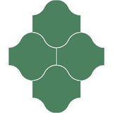 Mission San Felipe Vert Fonce 10"x10" Encaustic Cement Tile - Avente Tile